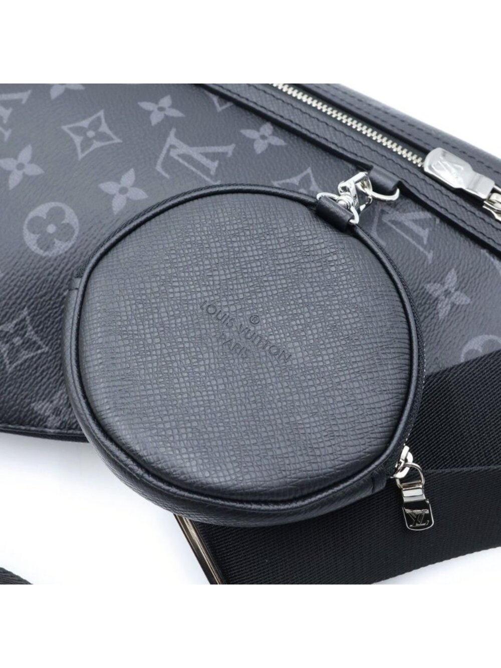 Louis Vuitton Monogram Eclipse Duo Sling Bag Black - Picture 6 of 8